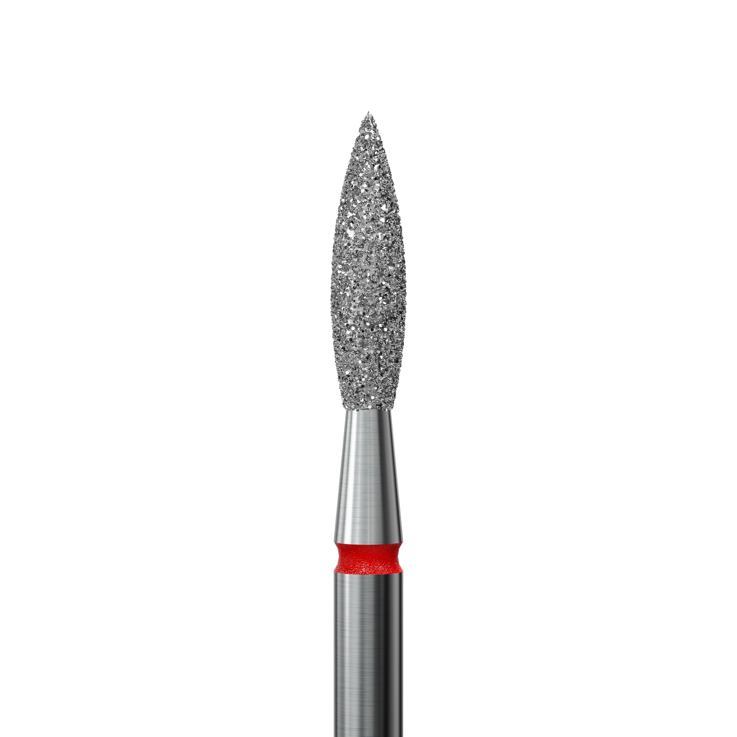 Diamond nail drill bit flame red EXPERT head diameter 2,3 mm / working part 10 mm (FA10R023/10)
