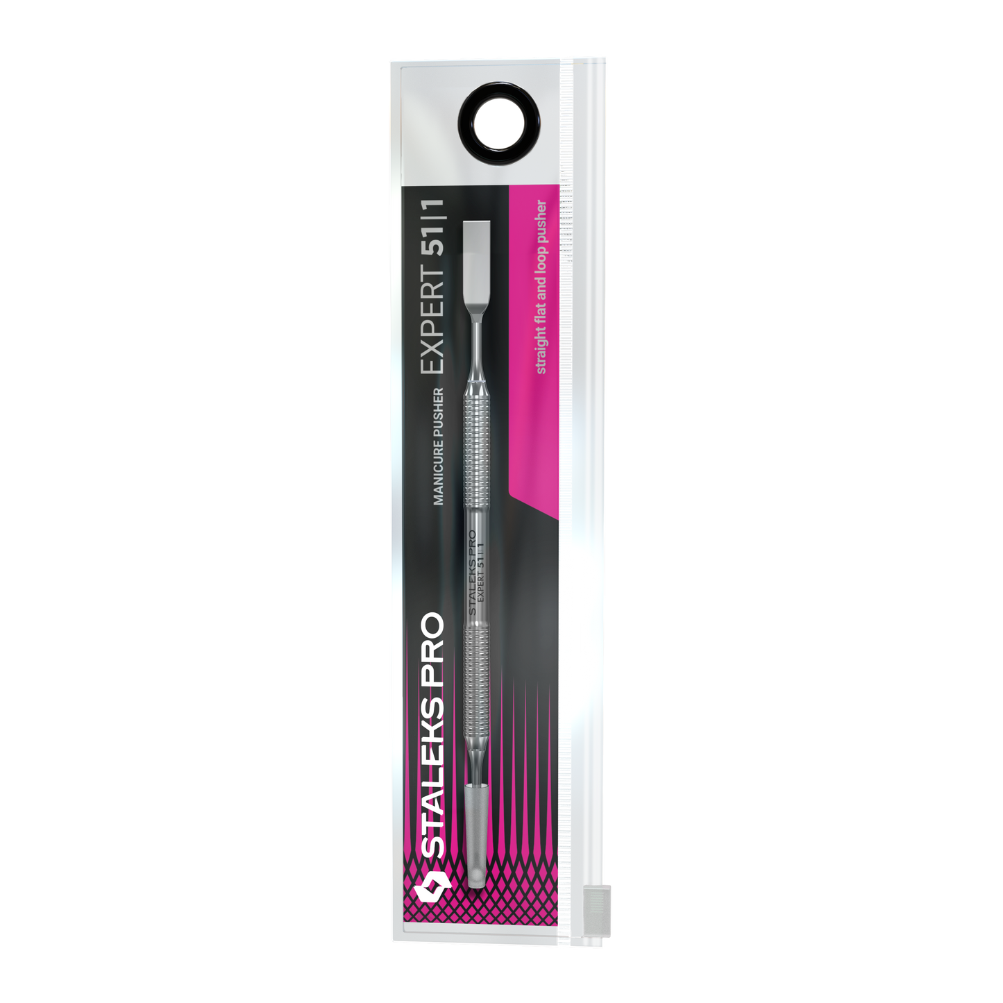 Manicure pusher EXPERT 51 TYPE 1 (straight flat and loop pusher) (PE-51/1)