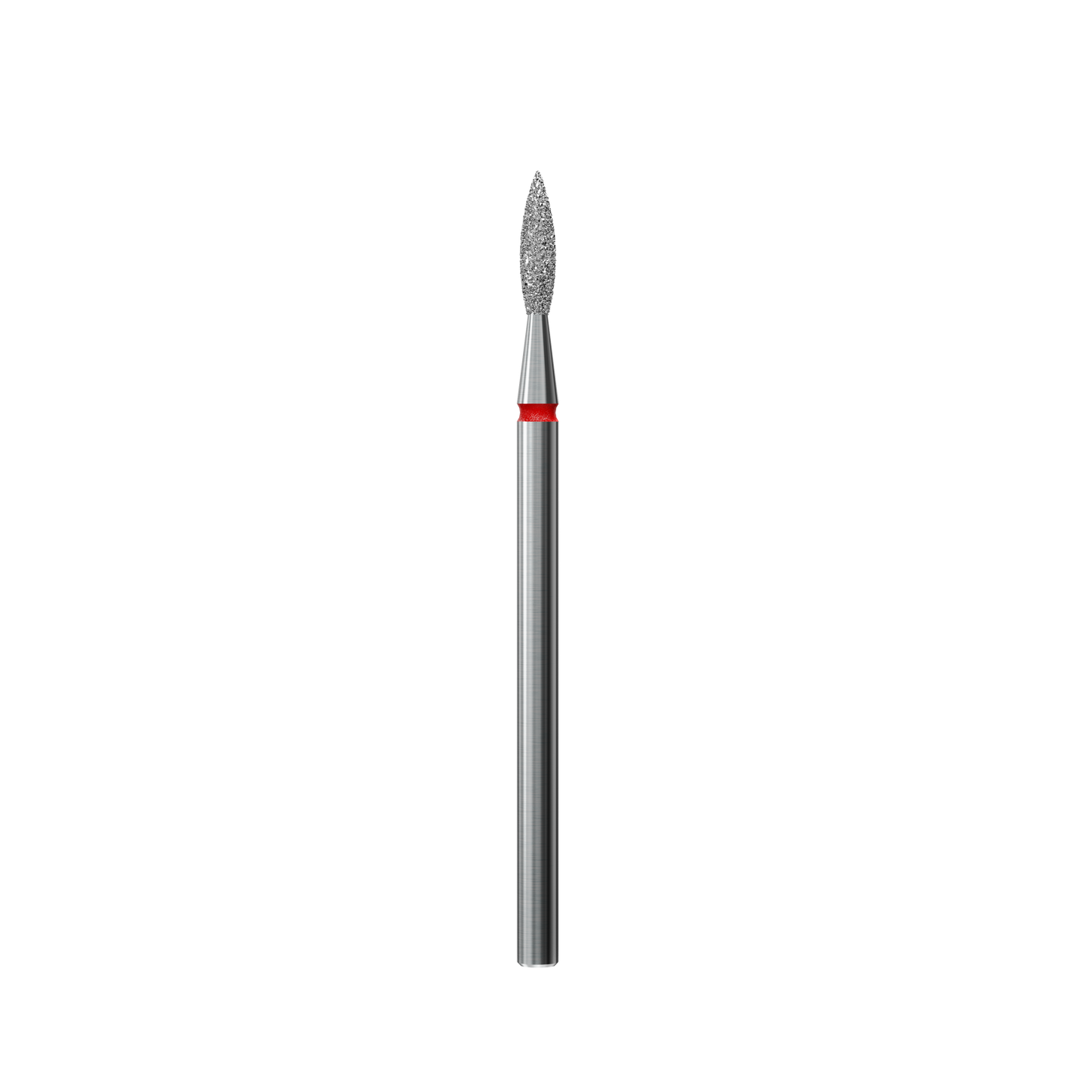Diamond nail drill bit flame red head EXPERT diameter 2,1 mm / working part 8 mm (FA10R021/8)