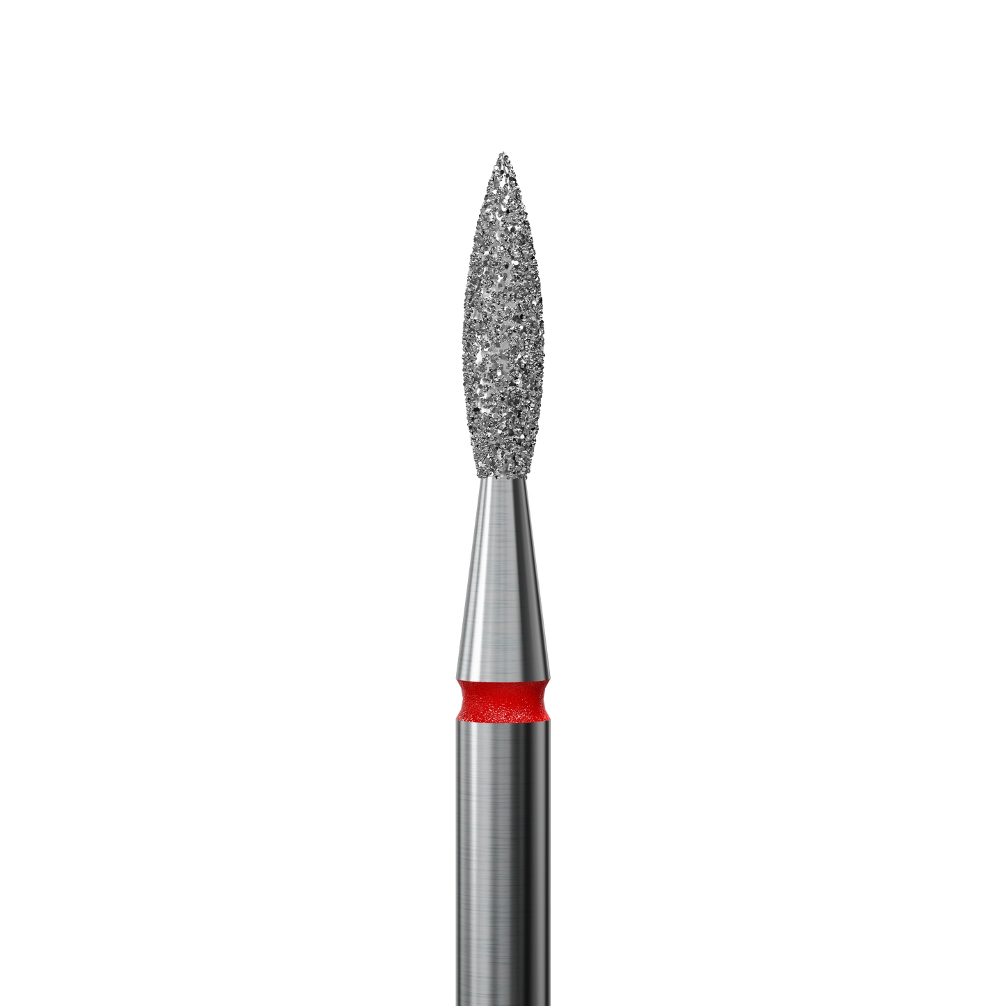 Diamond nail drill bit flame red head EXPERT diameter 2,1 mm / working part 8 mm (FA10R021/8)