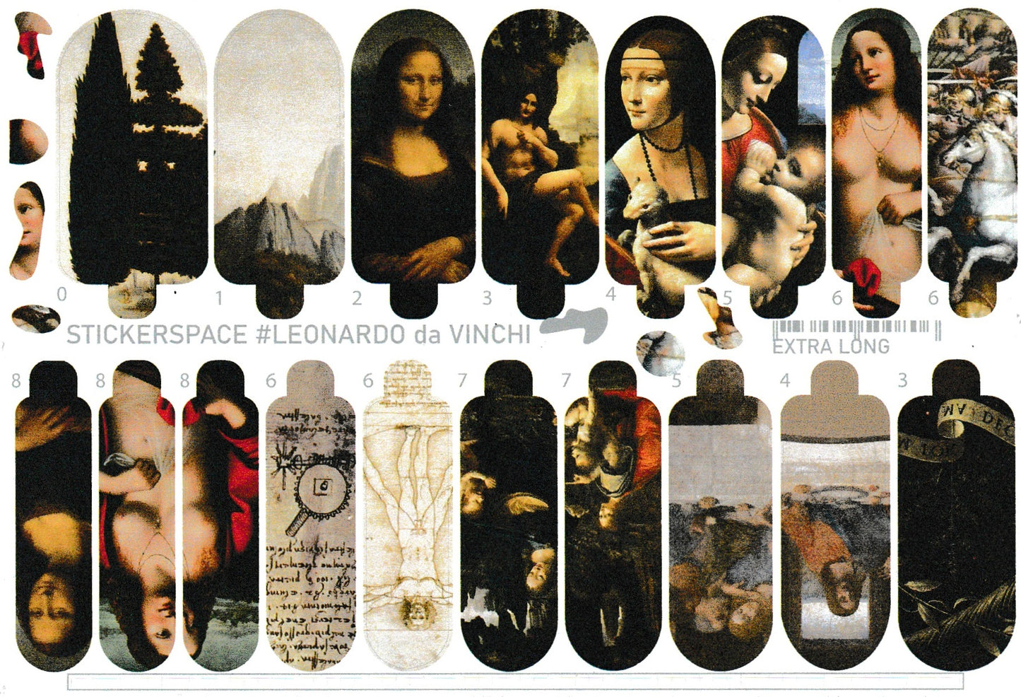 STICKERSPACE manicure WRAP XL - Leonardo da Vinchi