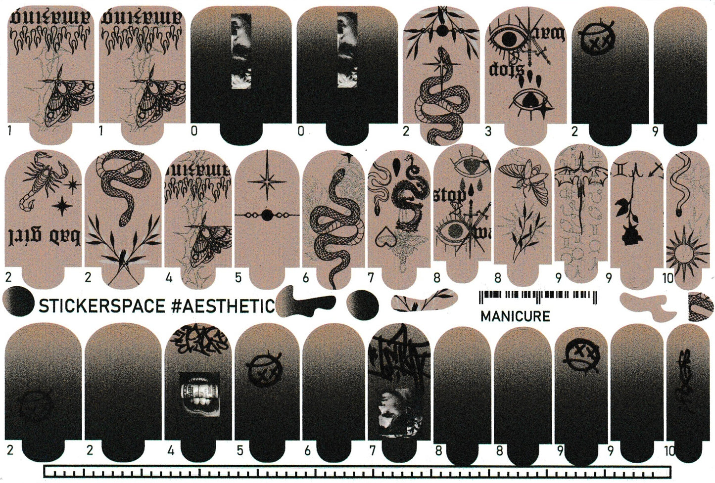 STICKERSPACE manicure WRAP - aesthetic