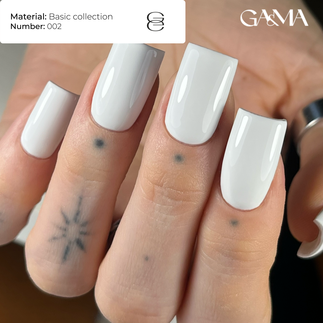 GA&MA gel polish 002 "Snizhno-bilyy" - 15 ml