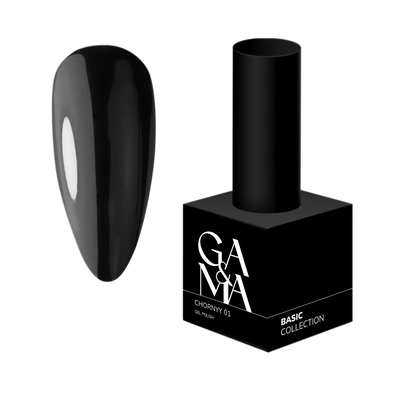 GA&MA gel polish 001 "Chornyy" - 15 ml