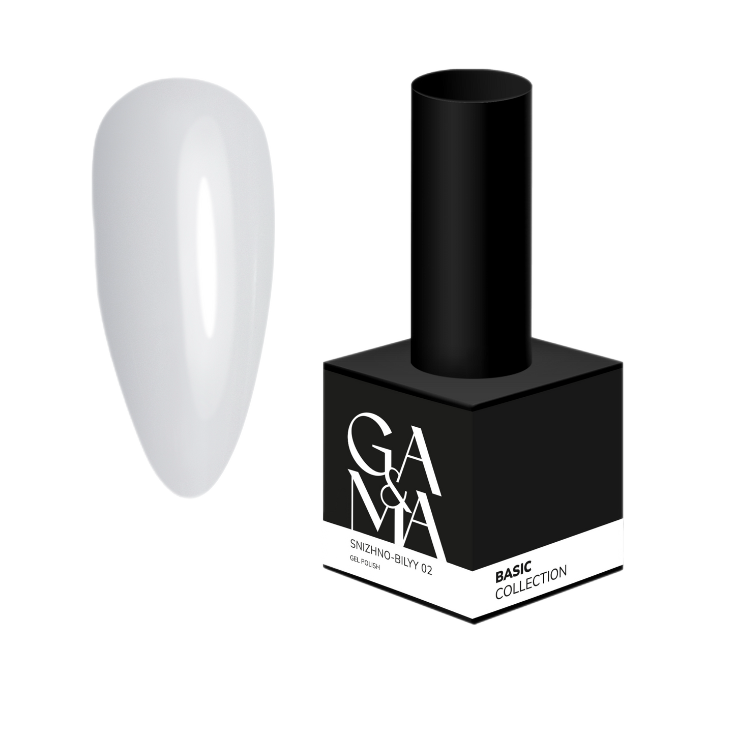 GA&MA gel polish 002 "Snizhno-bilyy" - 15 ml