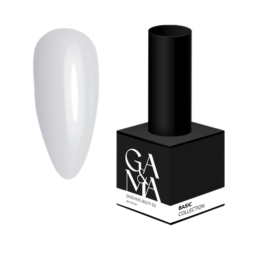 GA&MA gel polish 002 "Snizhno-bilyy" - 15 ml