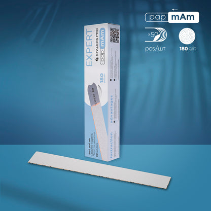 Disposable white files papmAm EXPERT 22, 180 grit - 50 pcs