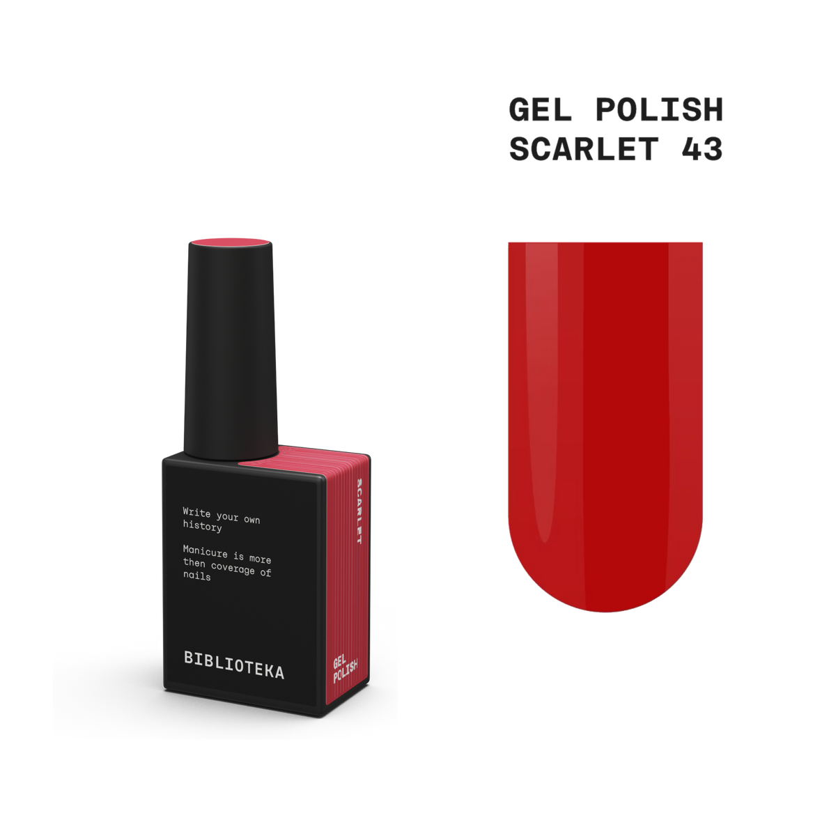 BIBLIOTEKA gel polish SCARLET 43 - 10 ml
