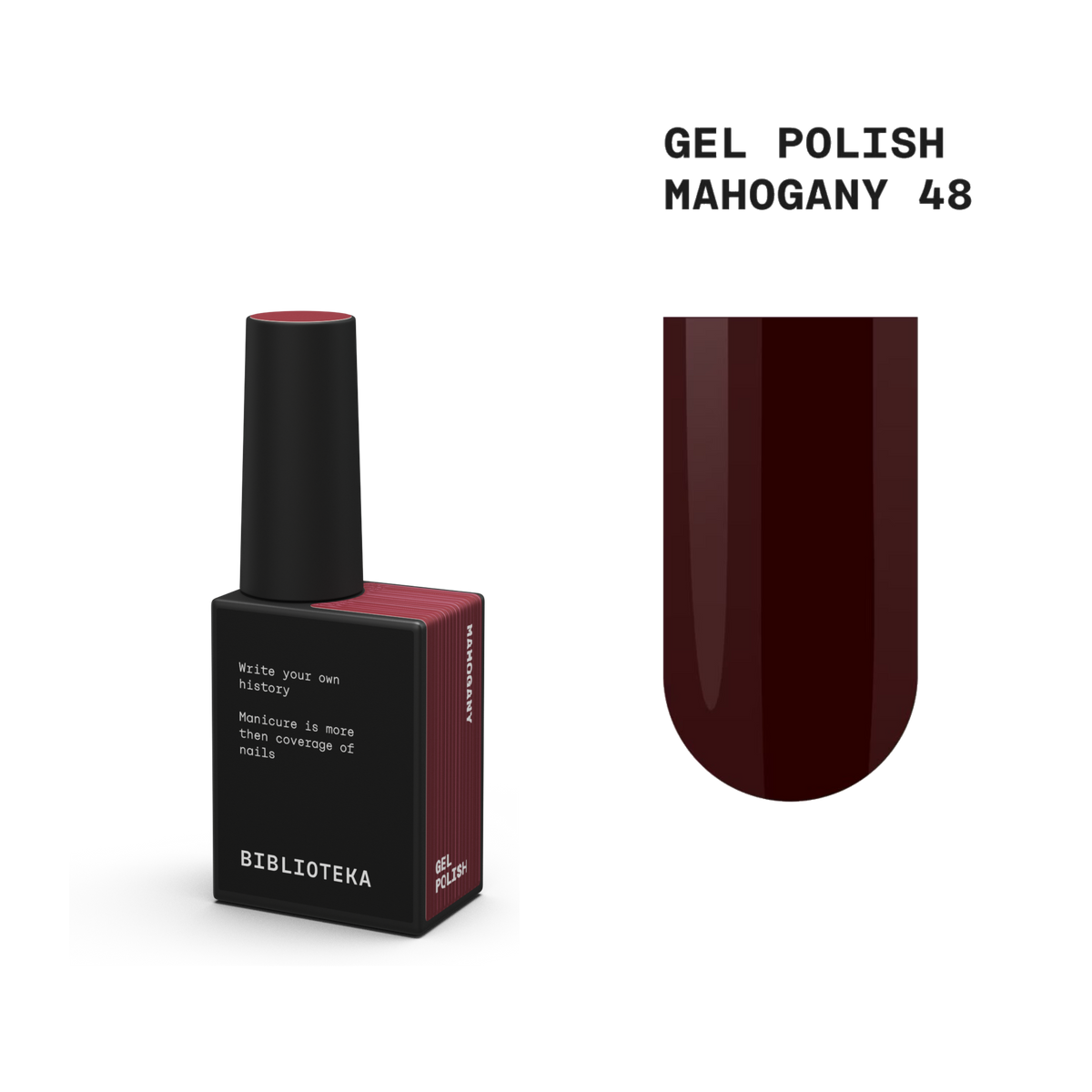 BIBLIOTEKA gel polish MAHOGANY 48 - 10 ml