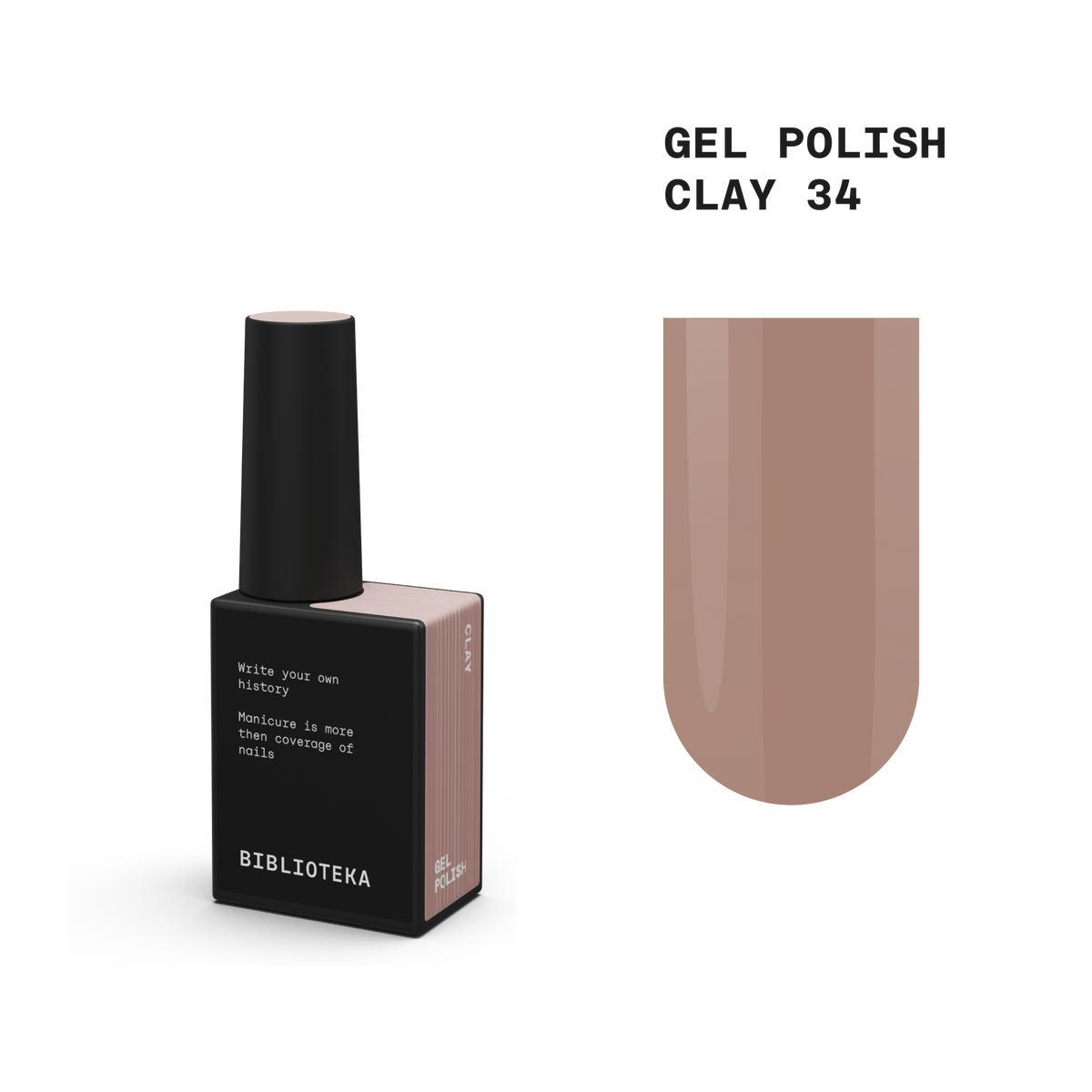BIBLIOTEKA gel polish CLAY 34 - 10 ml
