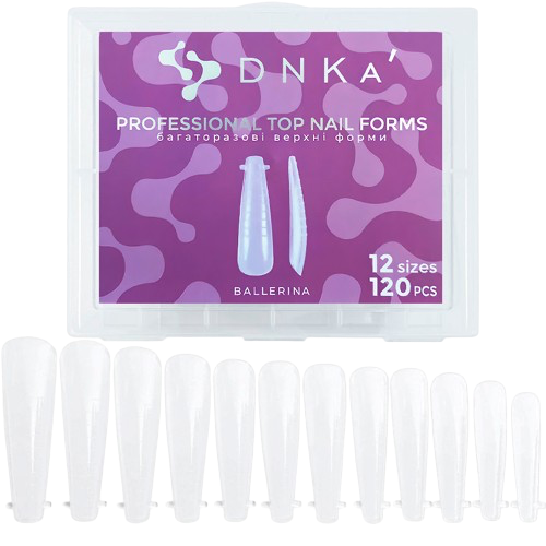 DNKA REUSABLE UPPER NAIL FORMS "Balerina" - 120 pieces