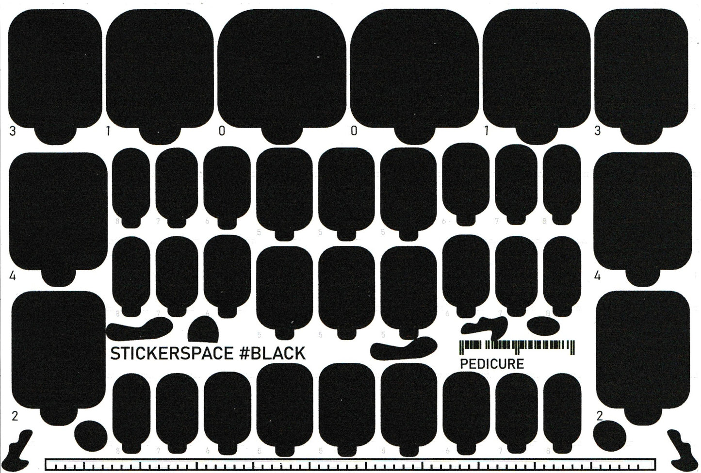 STICKERSPACE pedicure WRAP - black