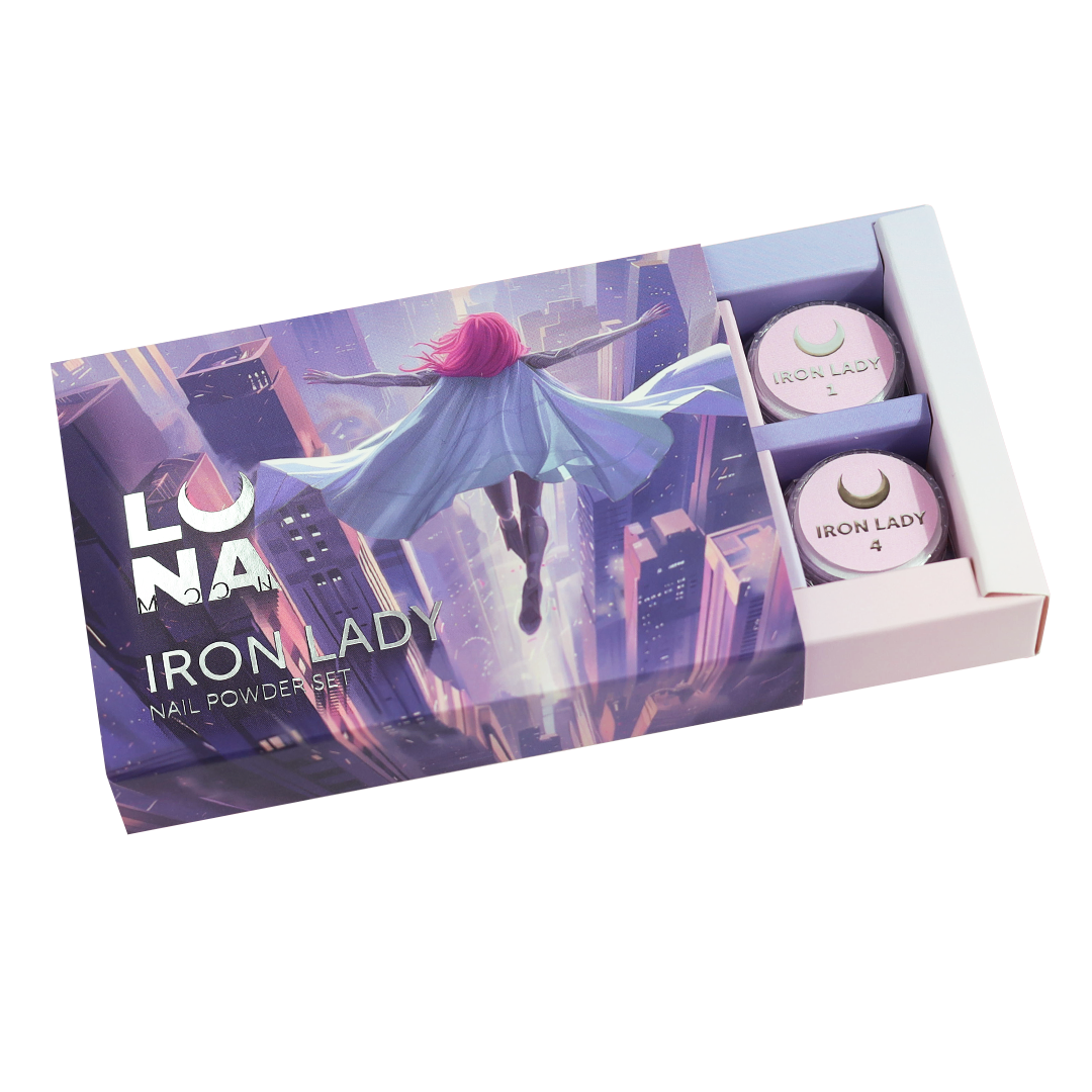 LUNAmoon 'IRON LADY' nail powder set - 6 pcs