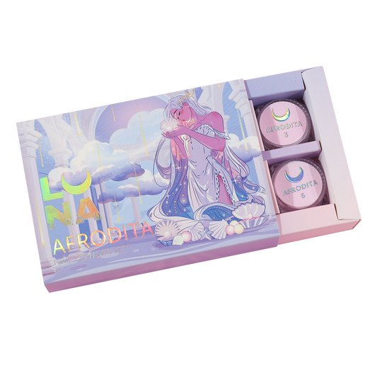 LUNAmoon 'AFRODITA' nail powder set - 6 pcs