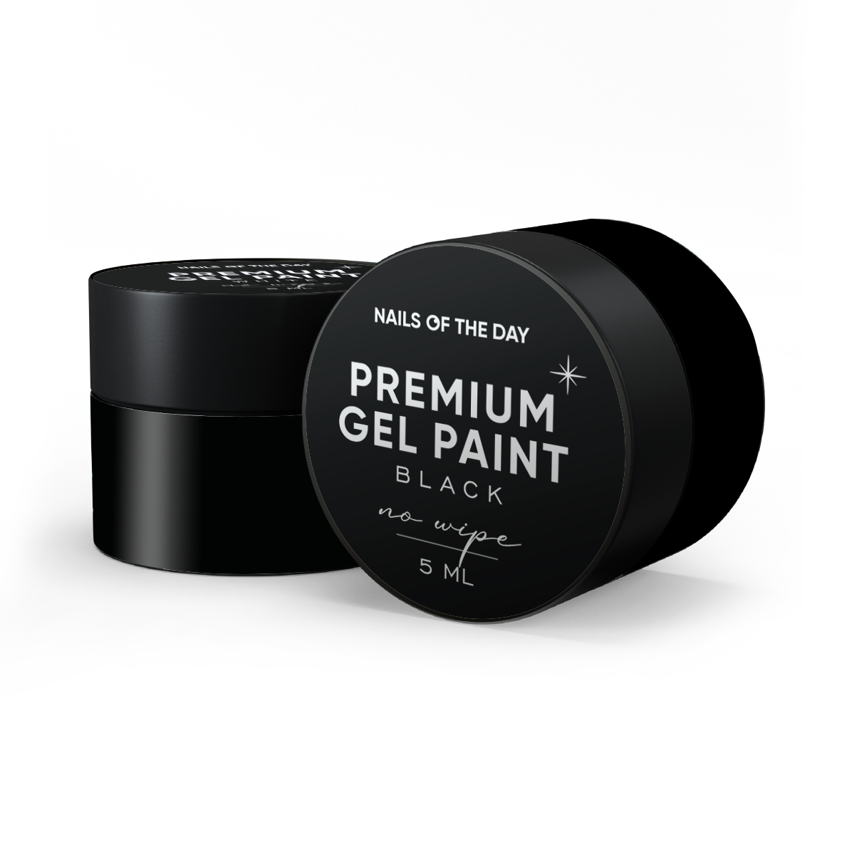 NOTD Premium gel paint Black no wipe - 5 ml