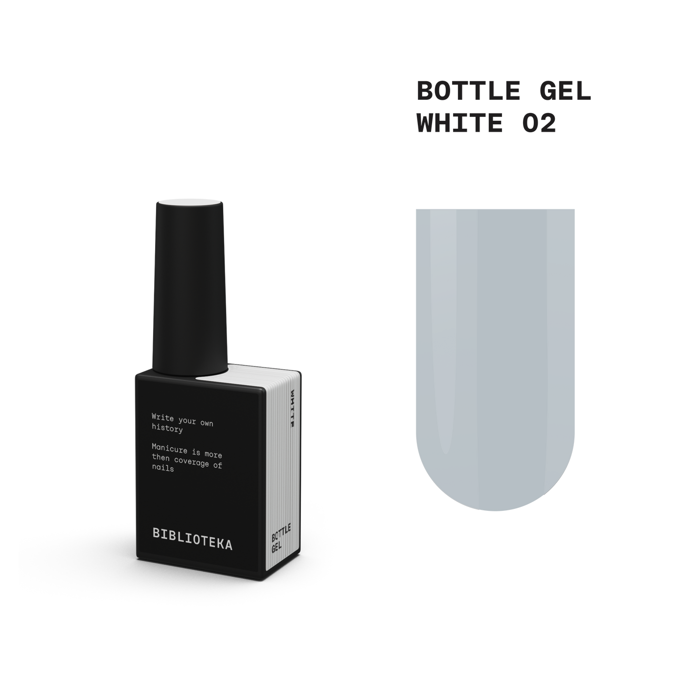 BIBLIOTEKA bottle gel WHITE 02 - 10 ml
