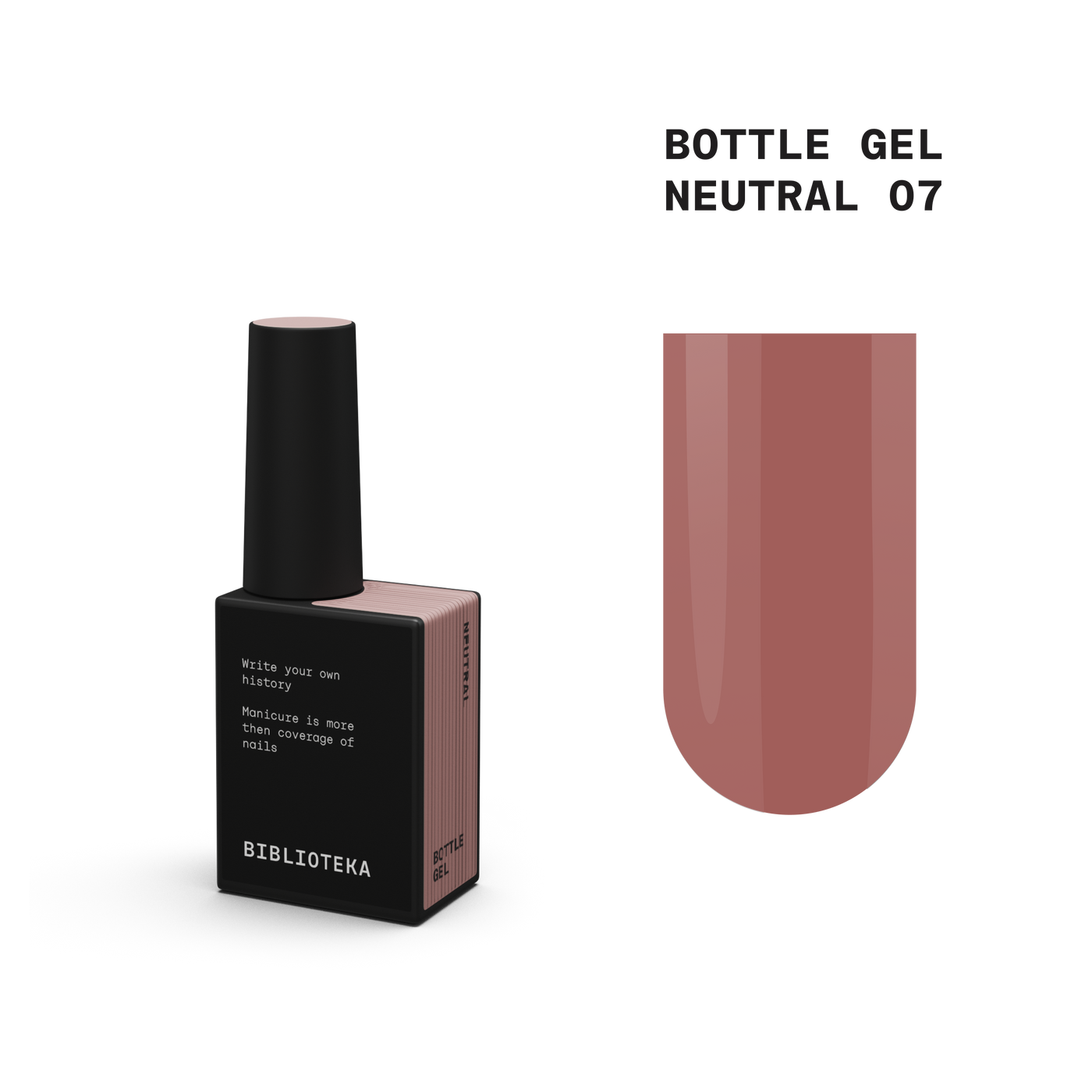 BIBLIOTEKA bottle gel NEUTRAL 07 - 10 ml