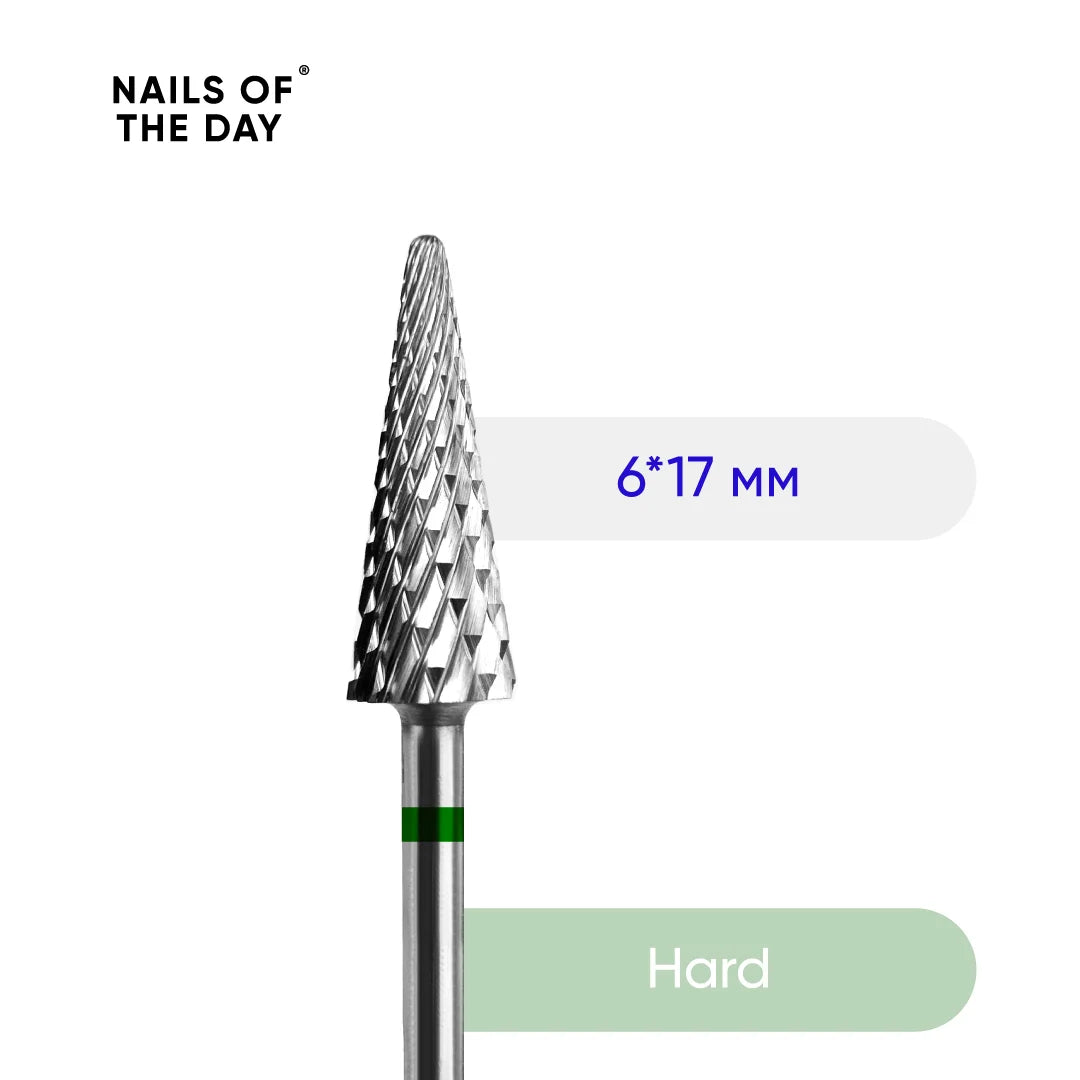 NOTD Carbide nail drill bit cone Green - 6*17 mm