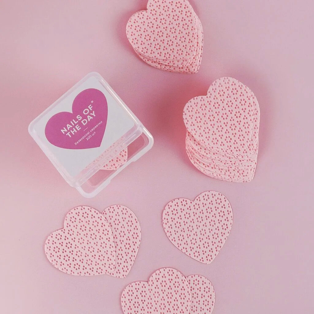 NOTD Lint-free heart-shaped wipes - 200 pieces