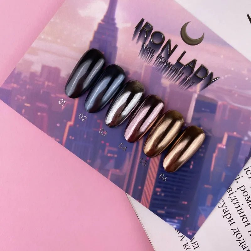 LUNAmoon 'IRON LADY' nail powder set - 6 pcs