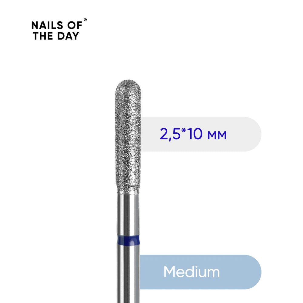 NOTD Diamond Rounded Cylinder Bit Blue - 2.5*10 mm