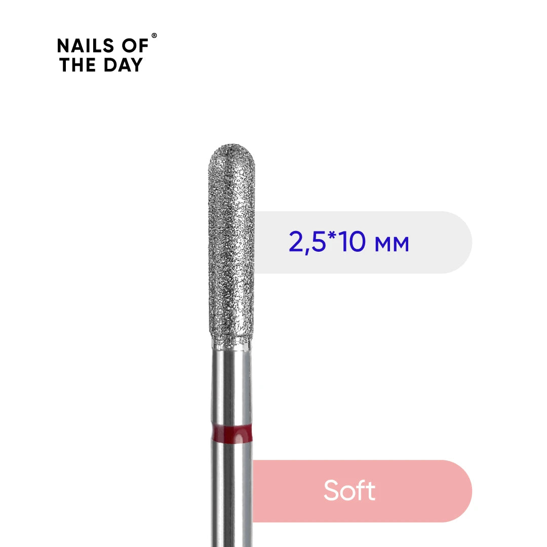NOTD Diamond Rounded Cylinder Bit Red - 2.5*10 mm