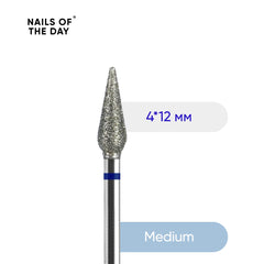 NOTD Diamond drill bit, Blue carrot shape - 4*12 mm