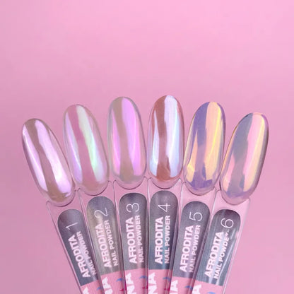 LUNAmoon 'AFRODITA' nail powder set - 6 pcs