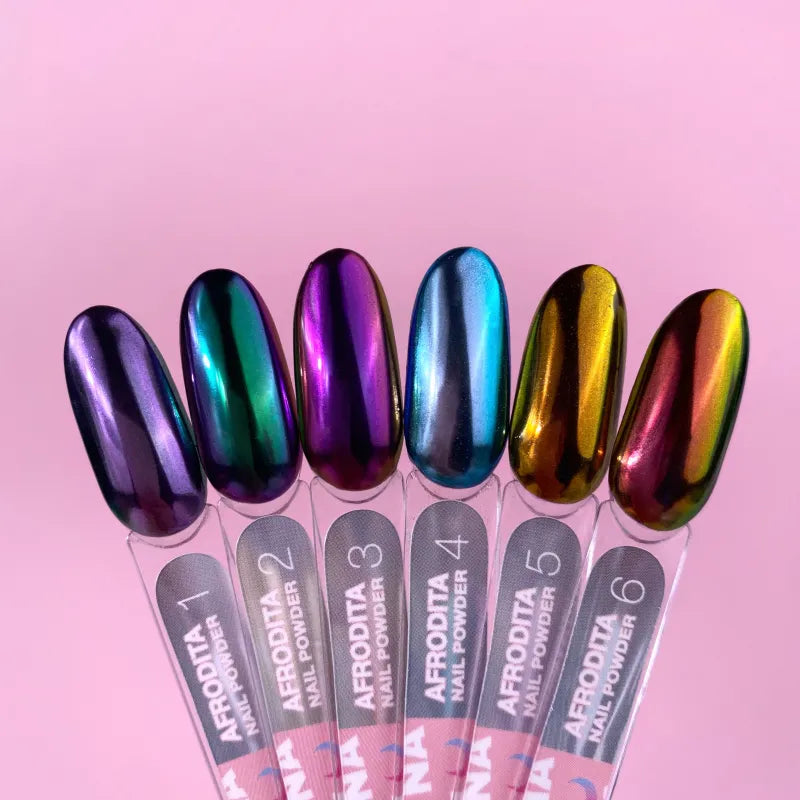 LUNAmoon 'AFRODITA' nail powder set - 6 pcs