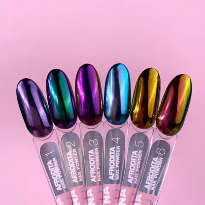 LUNAmoon 'AFRODITA' nail powder set - 6 pcs