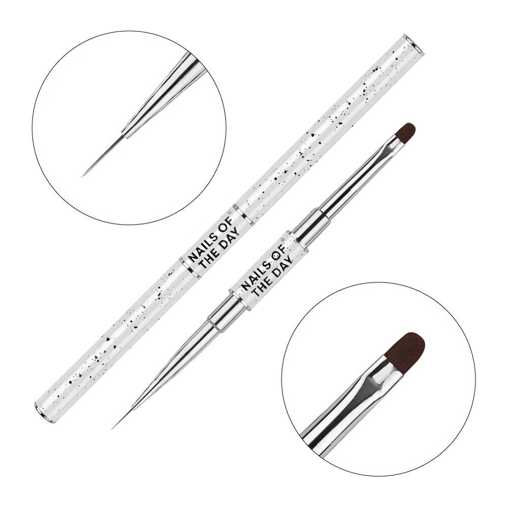 NOTD Professional brush 2 in 1: linear + oval - 11 mm