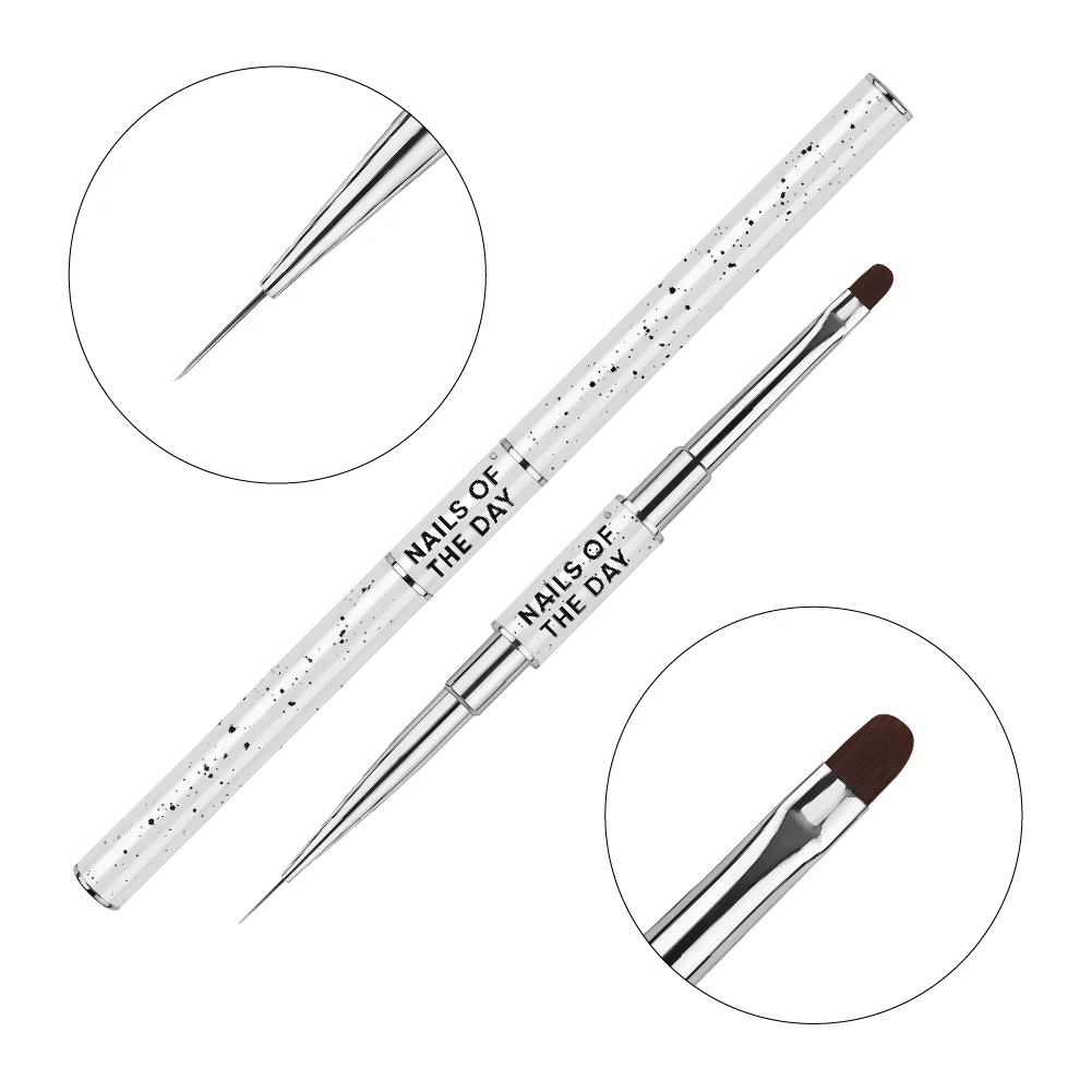 NOTD Professional brush 2 in 1: linear + oval - 11 mm
