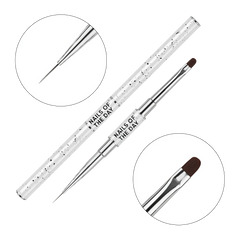NOTD Professional brush 2 in 1: linear + oval - 11 mm