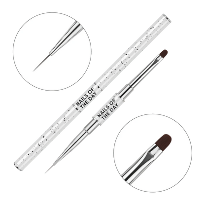 NOTD Professional brush 2 in 1: linear + oval - 11 mm