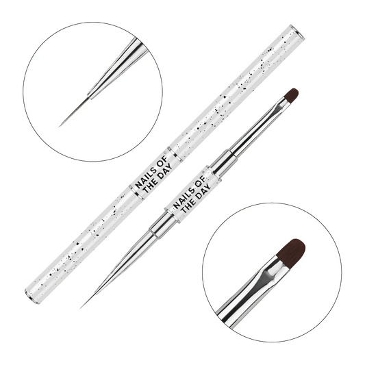 NOTD Professional brush 2 in 1: linear + oval - 11 mm