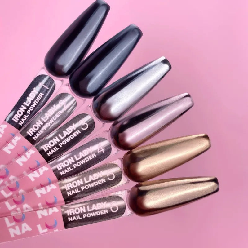 LUNAmoon 'IRON LADY' nail powder set - 6 pcs